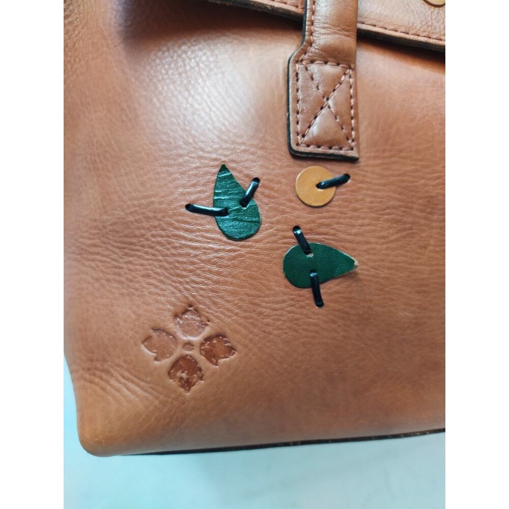 Patricia Nash New Tan Leather With Tag Double Handles Satchel Shoulder Bag - Picture 5 of 16